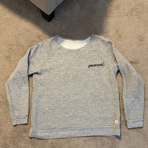 Peacock branded grey crewmen sweater size L